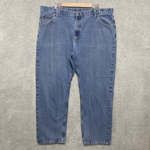 Wrangler Other - Wrangler Jeans Men 42x30 Blue Denim 100% Cotton Straight Med Wash Cowboy